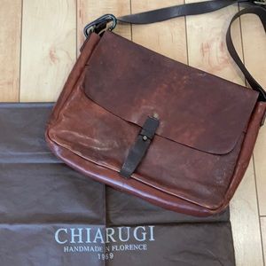 Chiarugi Old Tuscany Leather Messenger Bag WT